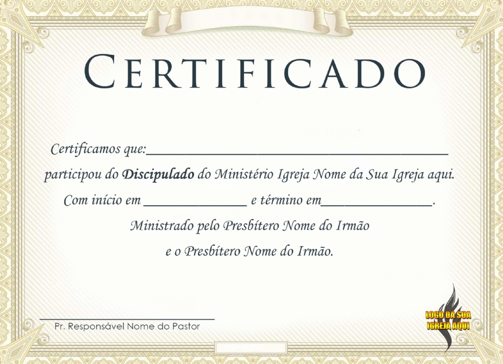 Certificado De Discipulado