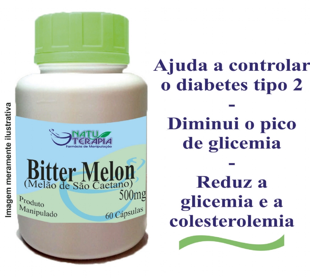 Bitter Melon Melão São Caetano 500mg 60 cápsulas