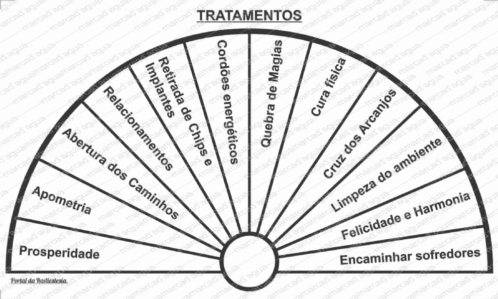 Biometro tratamentos 15x25 cm em pvc radiestesia radiônica