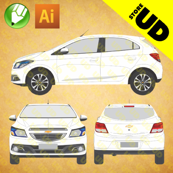 Chevrolet Onix 2015 Em Vetor Corel E Illustrator