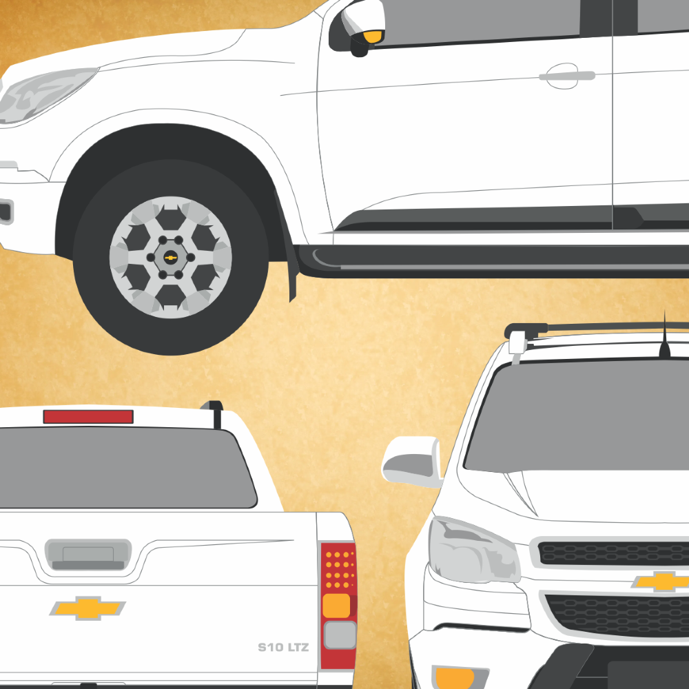 Chevrolet S Cabine Dupla Em Vetor Corel E Illustrator