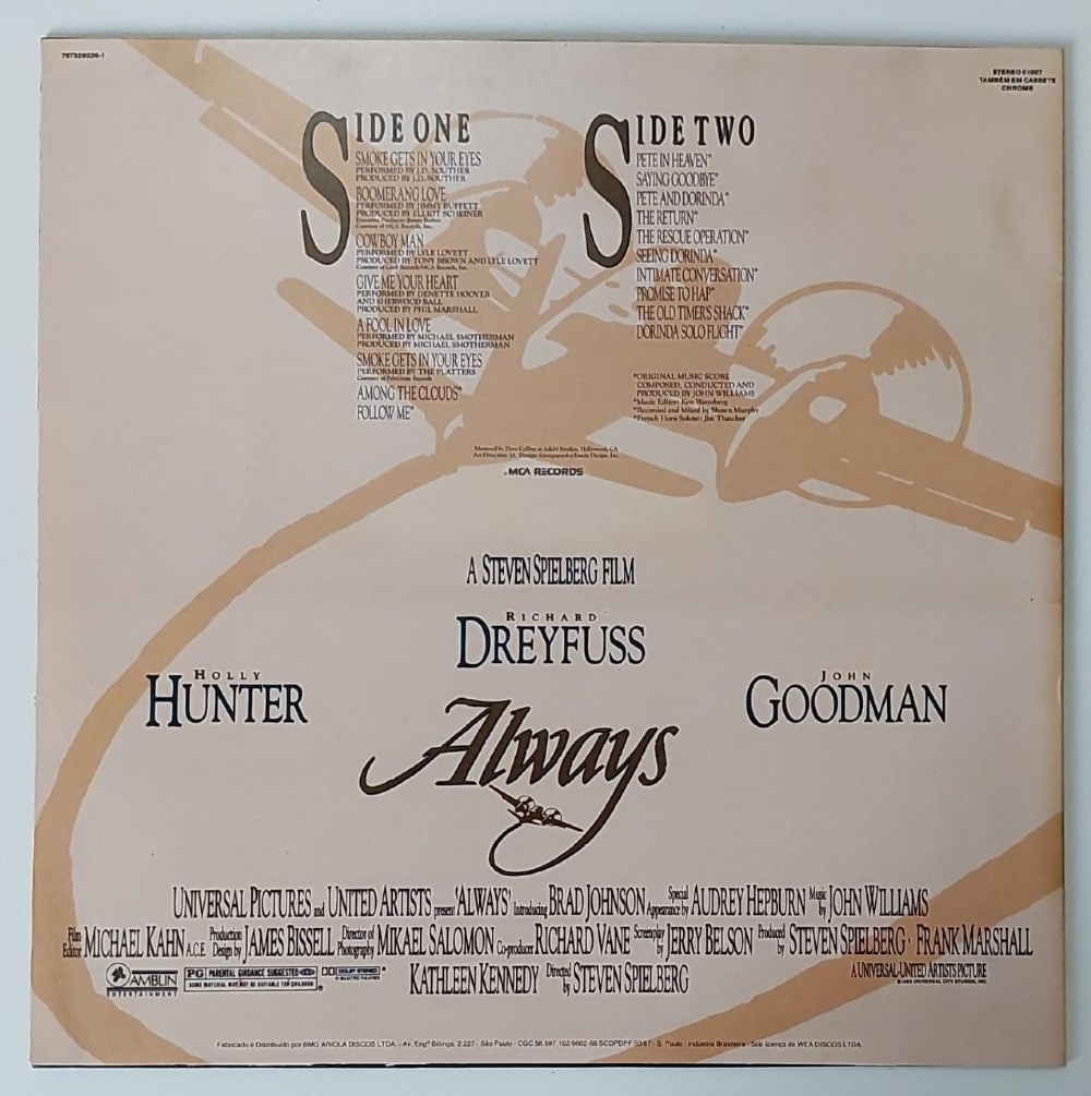 John Williams (4) – Always - Trilha Sonora Original Do Filme Além Da  Eternidade