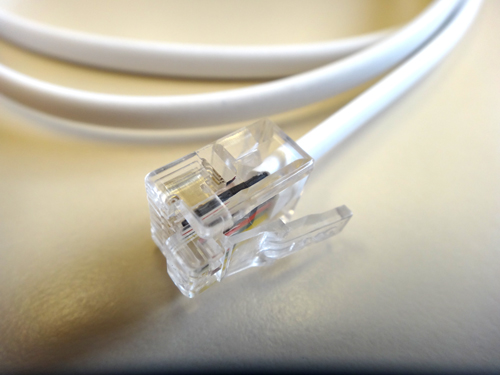 Patch Cord RJ11-RJ11 - 1,0m - 2 pares - Branco