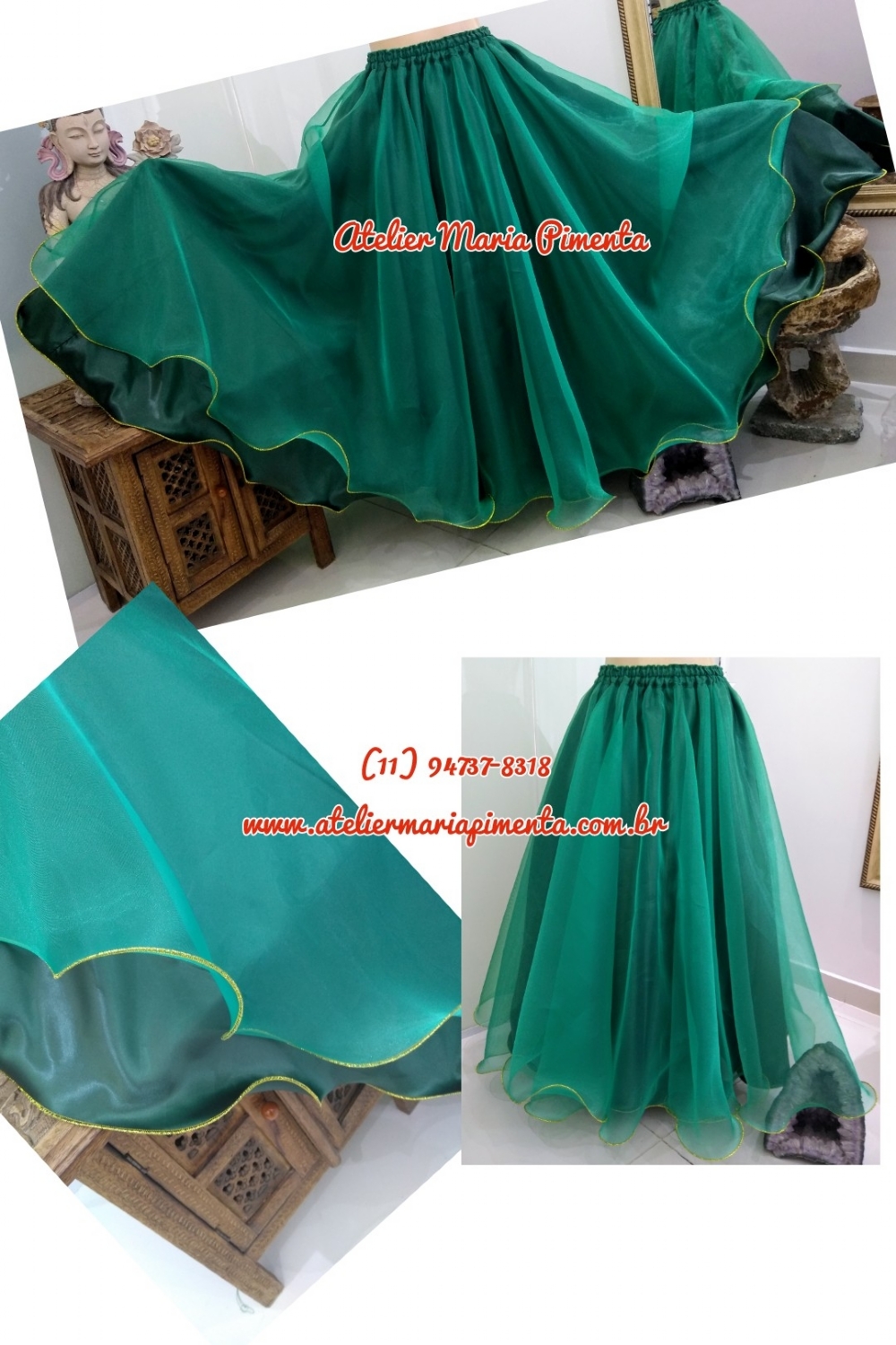 Saia store de organza