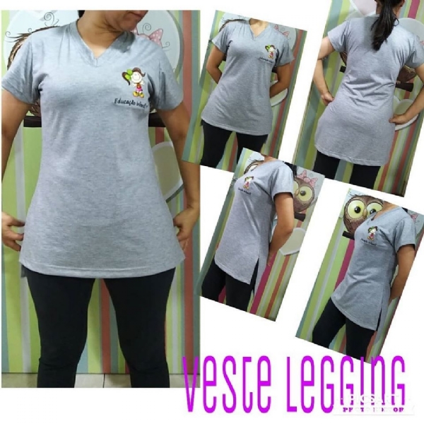 Blusa T-shirt Lessie Vest Legging Blogueira Instagram