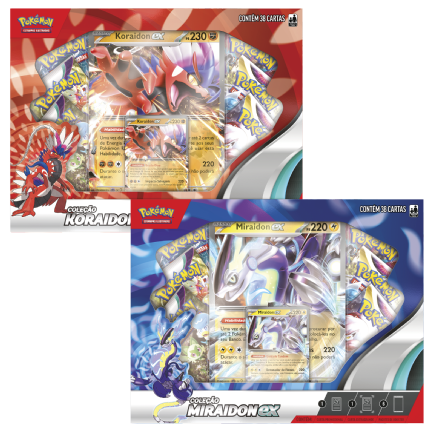 2 Box Pokémon Lendas De Paldea Koraidon Ex E Miraidon Ex Copag Cards Cartas  Boosters - Pokemon - #