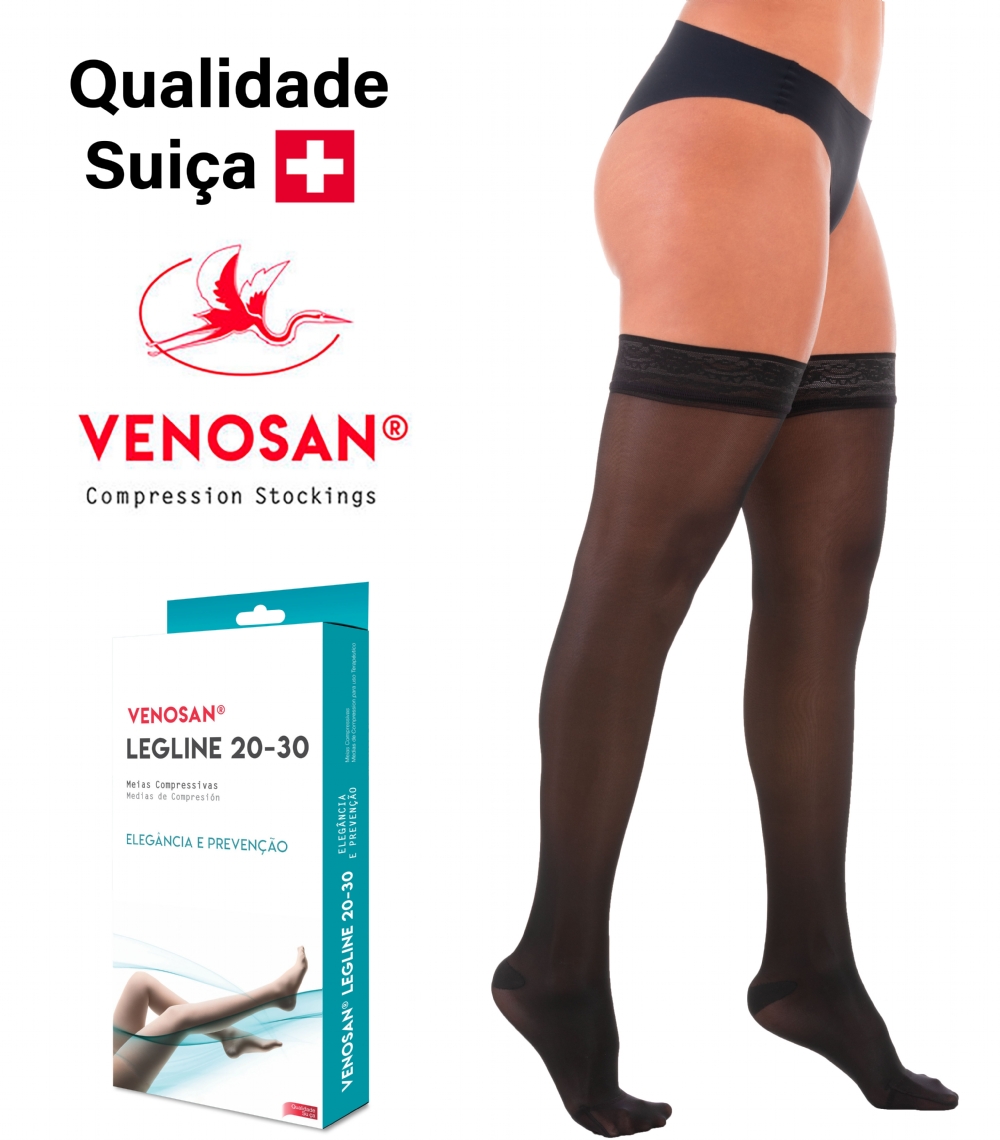 Meia 7/8 Coxa Agh 15-23 Mmhg Legline Venosan