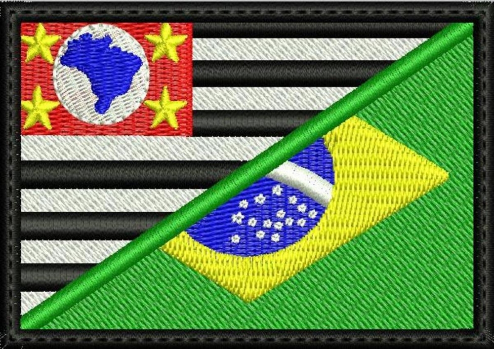 Patch Bordado Bandeira São Paulo