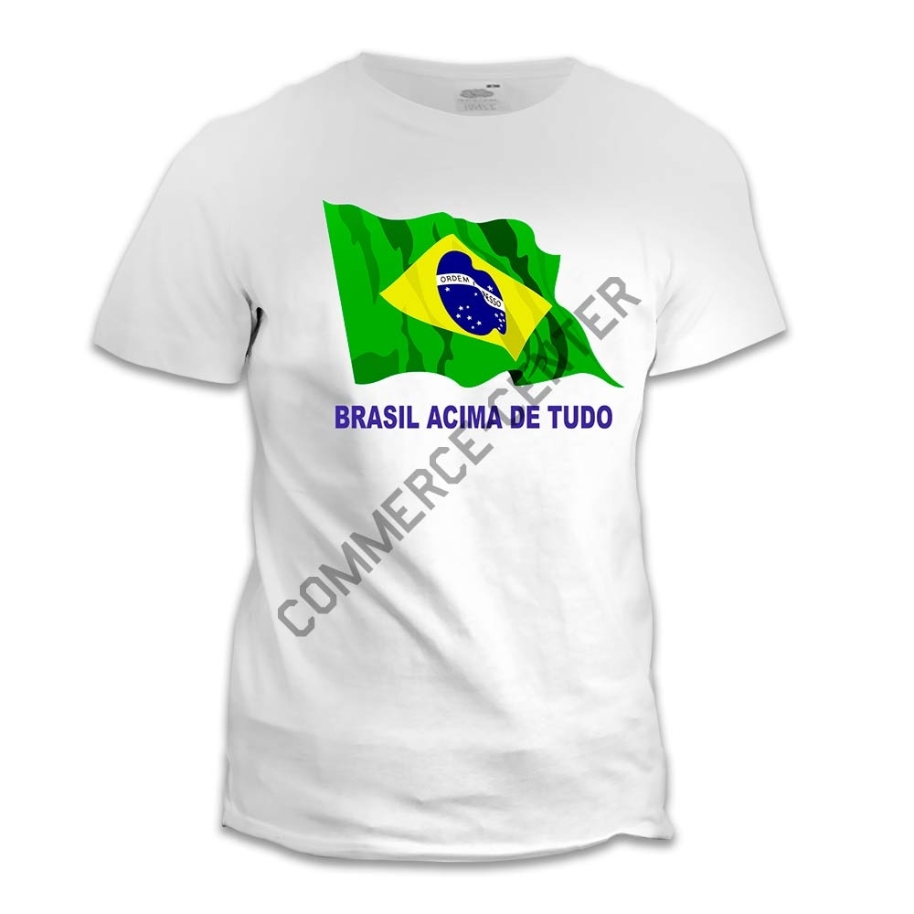 Camiseta Brasil - Branca- Commerce-Center