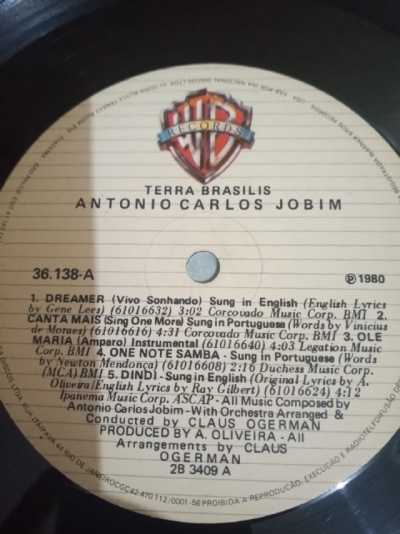 Disco De Vinil Antonio Carlos Jobim Terra Brasilis Duplo 