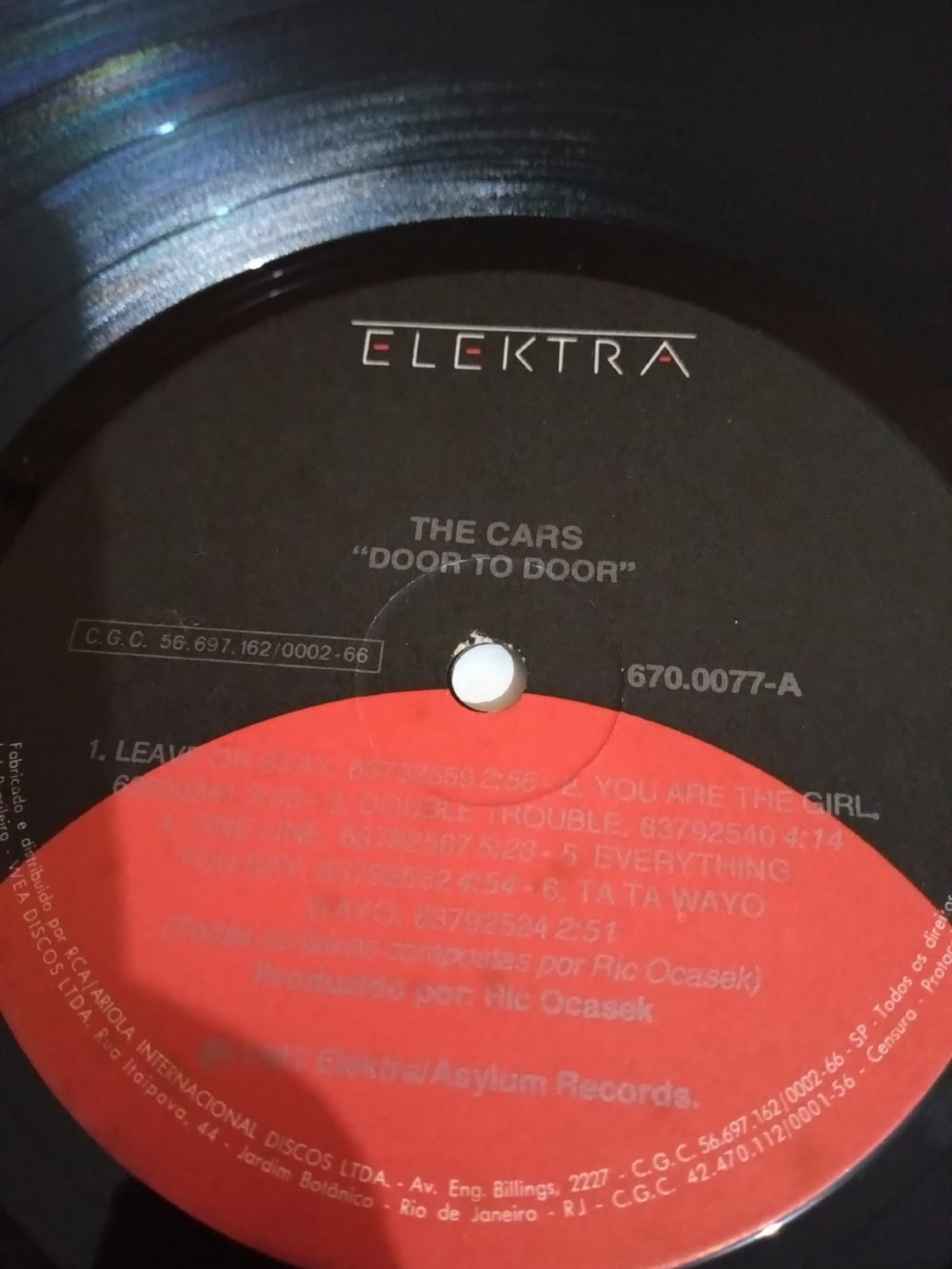 Disco de Vinil The Cars Door To Door