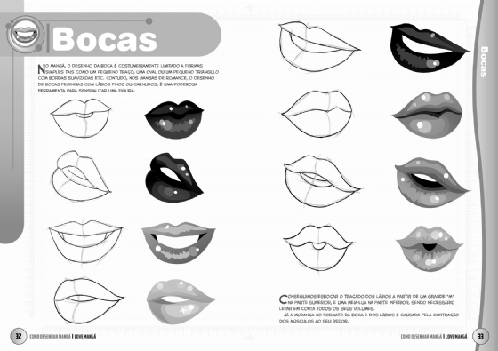 Como desenhar bocas - How to draw lips