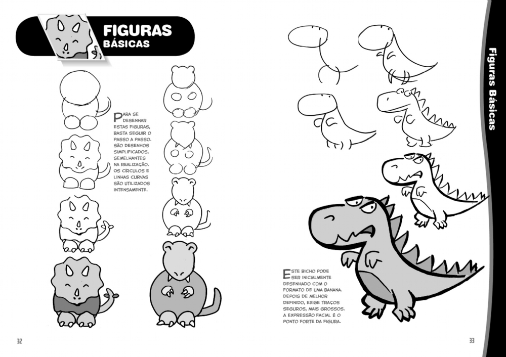 Aprenda como desenhar dinossauros - cursoshot