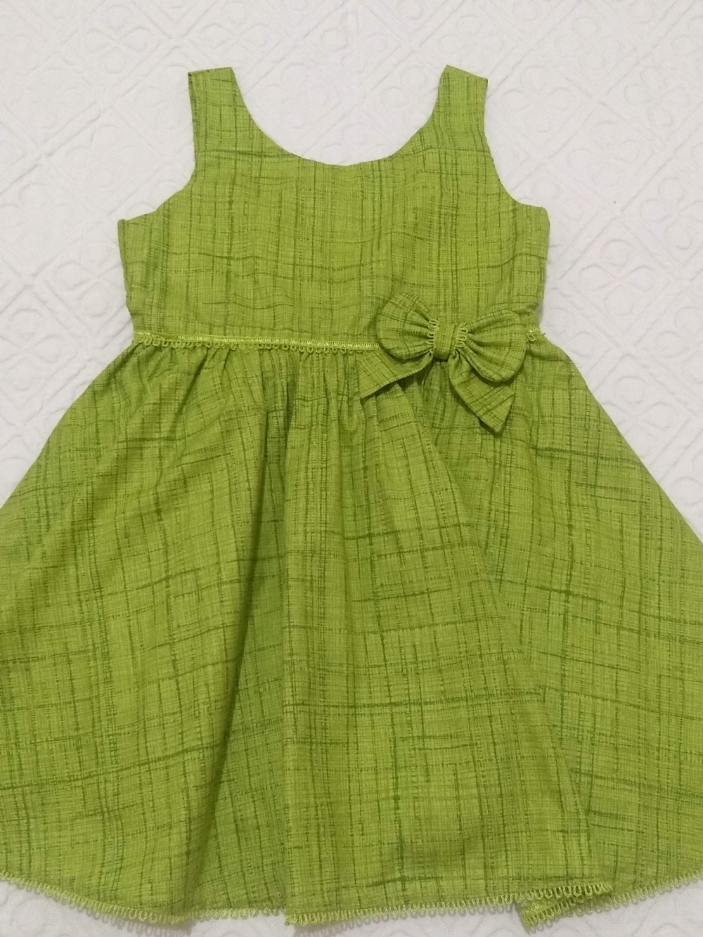 Vestido infantil hot sale de tecido algodão