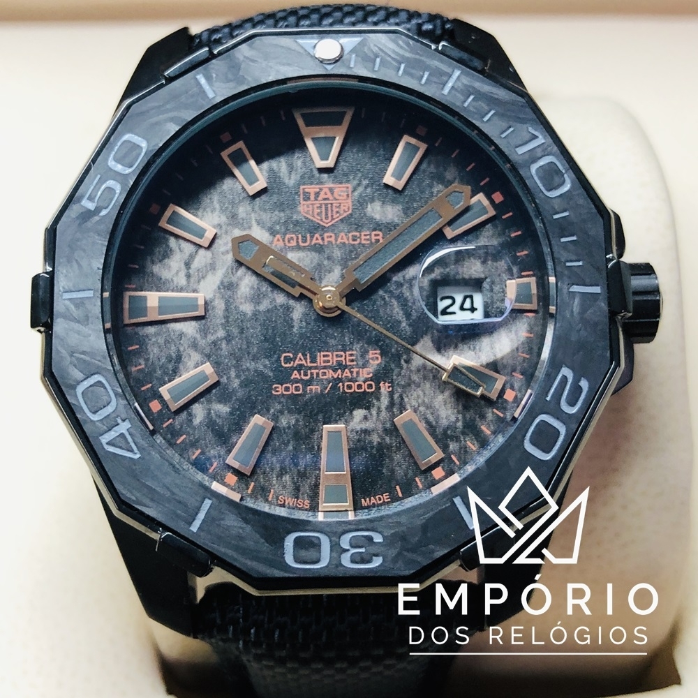 TAG Heuer Aquaracer Calibre 5 Carbon Rose Gold R plicas de