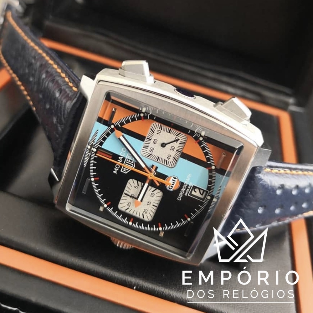 TAG Heuer Monaco Calibre 11 Gulf R plicas de Rel gios Premium AAA