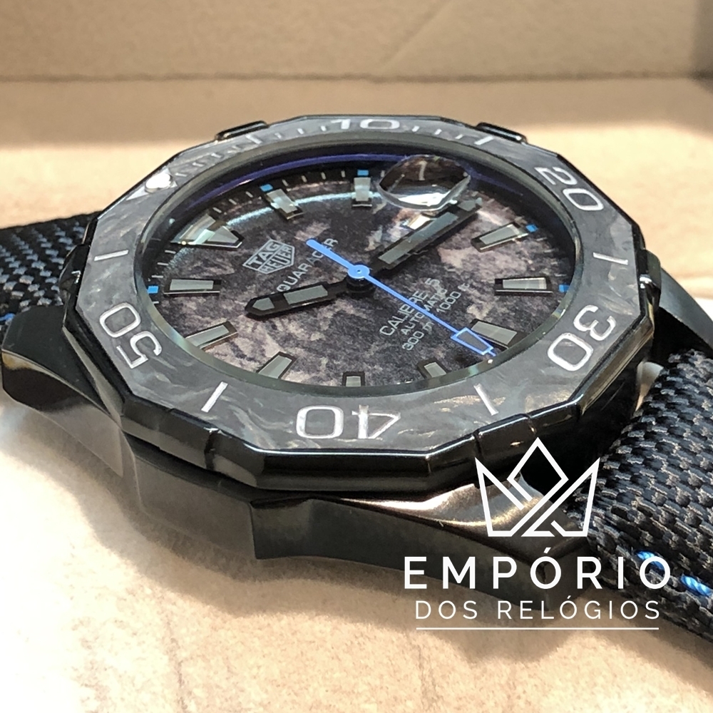 TAG Heuer Aquaracer Calibre 5 Carbon Azul R plicas de Rel gios