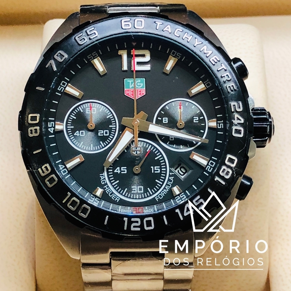 TAG Heuer Formula 1 Cron grafo Preto R plicas de Rel gios