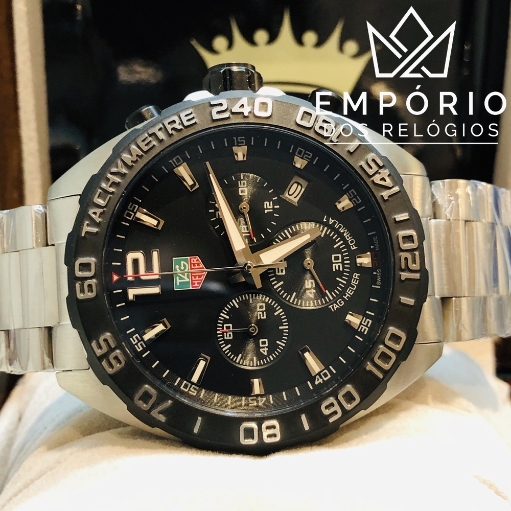 TAG Heuer Formula 1 Cron grafo Preto R plicas de Rel gios