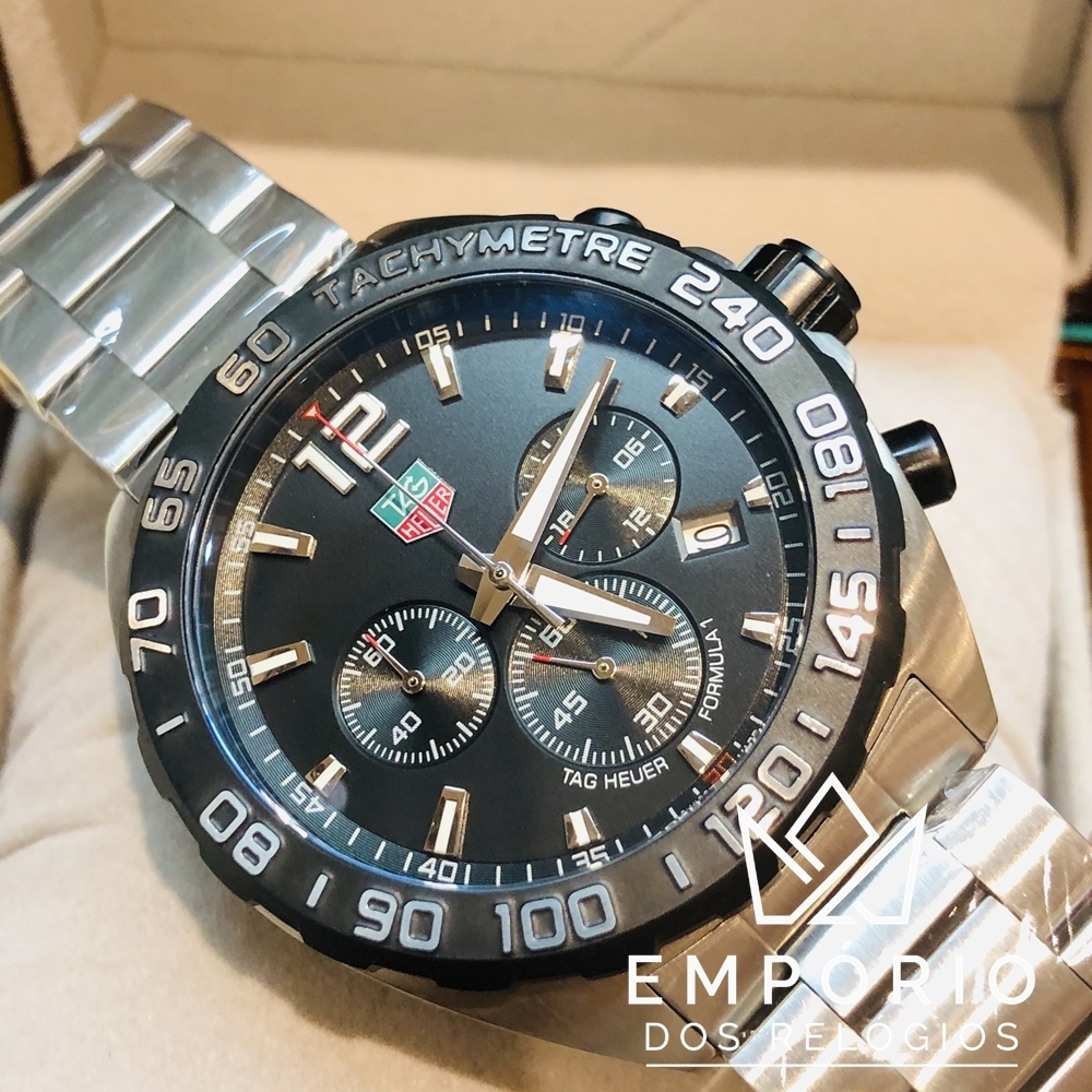 TAG Heuer Formula 1 Cron grafo Preto R plicas de Rel gios