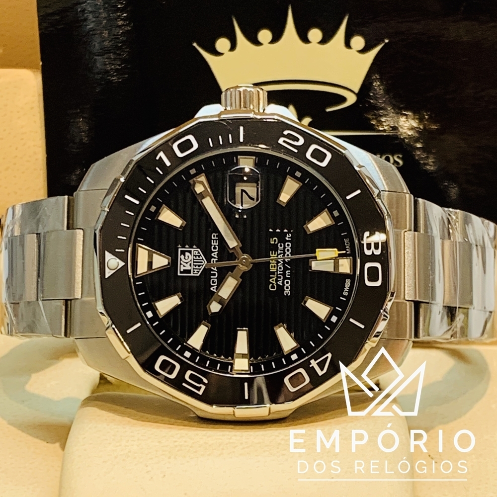 TAG Heuer Aquaracer Calibre 5 Preto R plicas de Rel gios Premium AAA