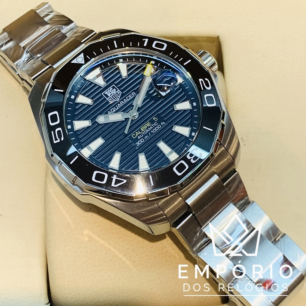 TAG Heuer Aquaracer Calibre 5 Preto R plicas de Rel gios Premium AAA