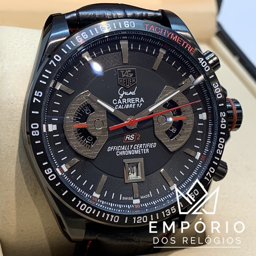 TAG Heuer Grand RS2 Carrera Calibre 17 Preto R plicas de