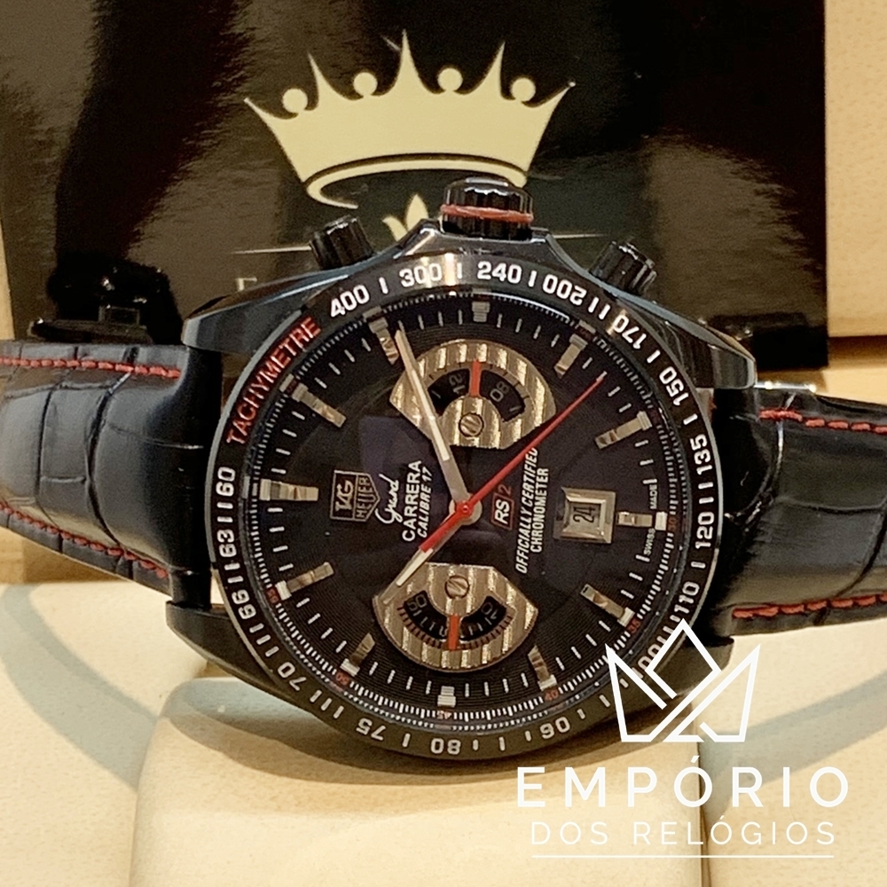 TAG Heuer Grand RS2 Carrera Calibre 17 Preto R plicas de