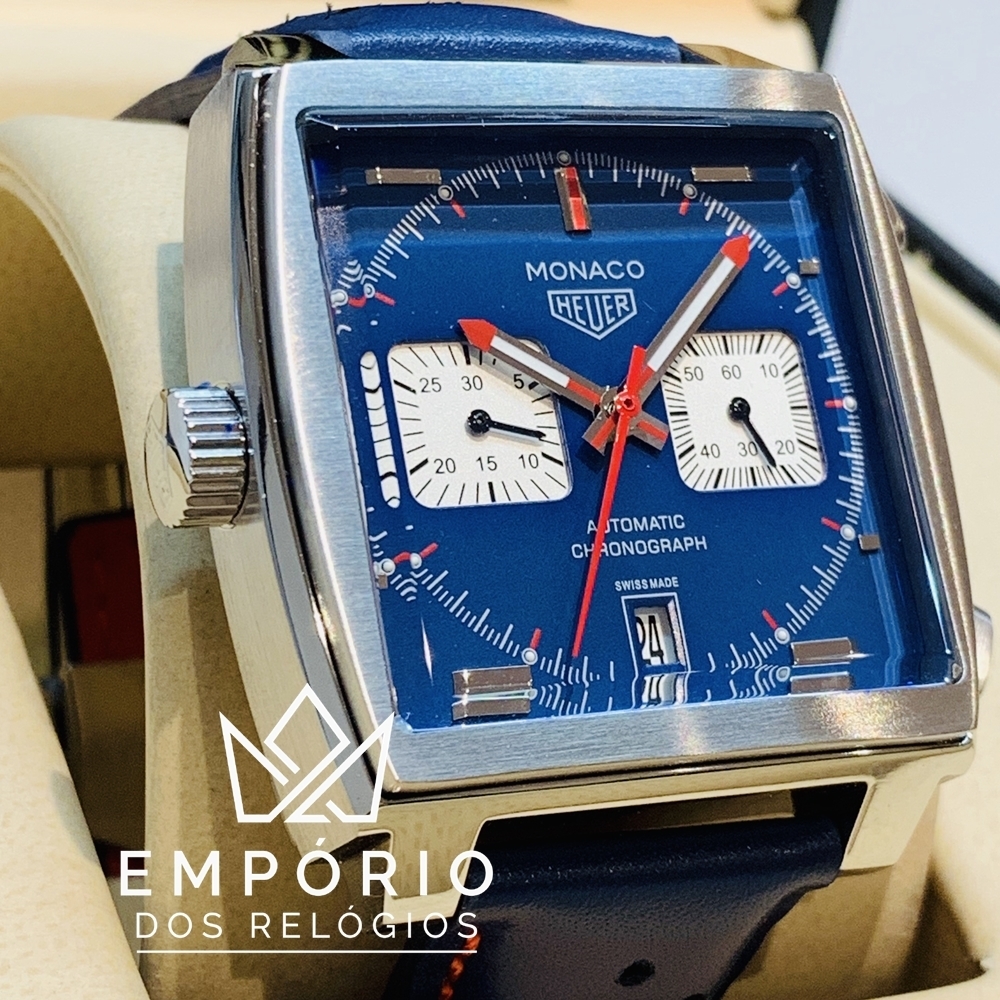 TAG Heuer Monaco Calibre 11 Azul R plicas de Rel gios Premium AAA