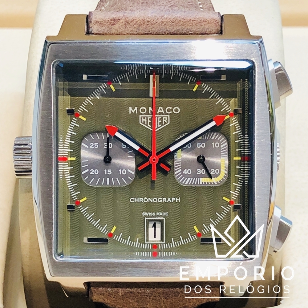 TAG Heuer Monaco Calibre 11 Verde R plicas de Rel gios Premium AAA