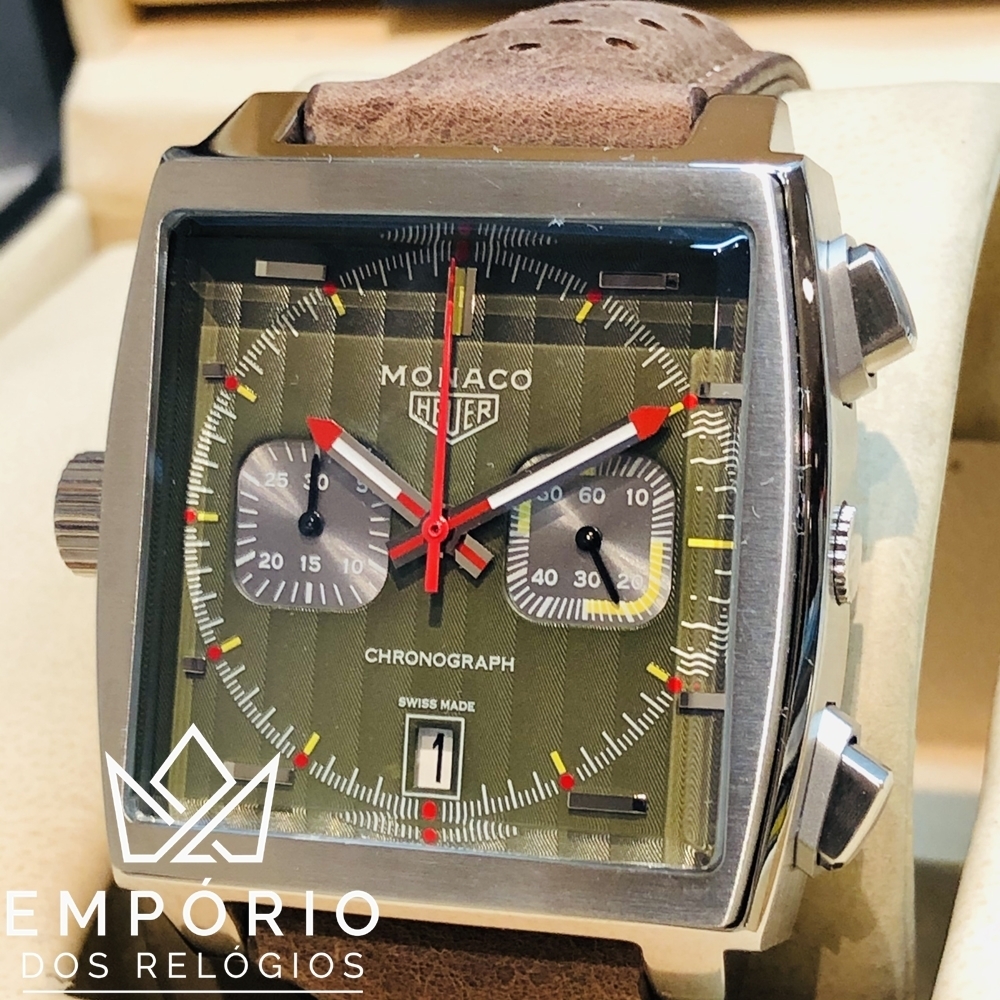 TAG Heuer Monaco Calibre 11 Verde R plicas de Rel gios Premium AAA