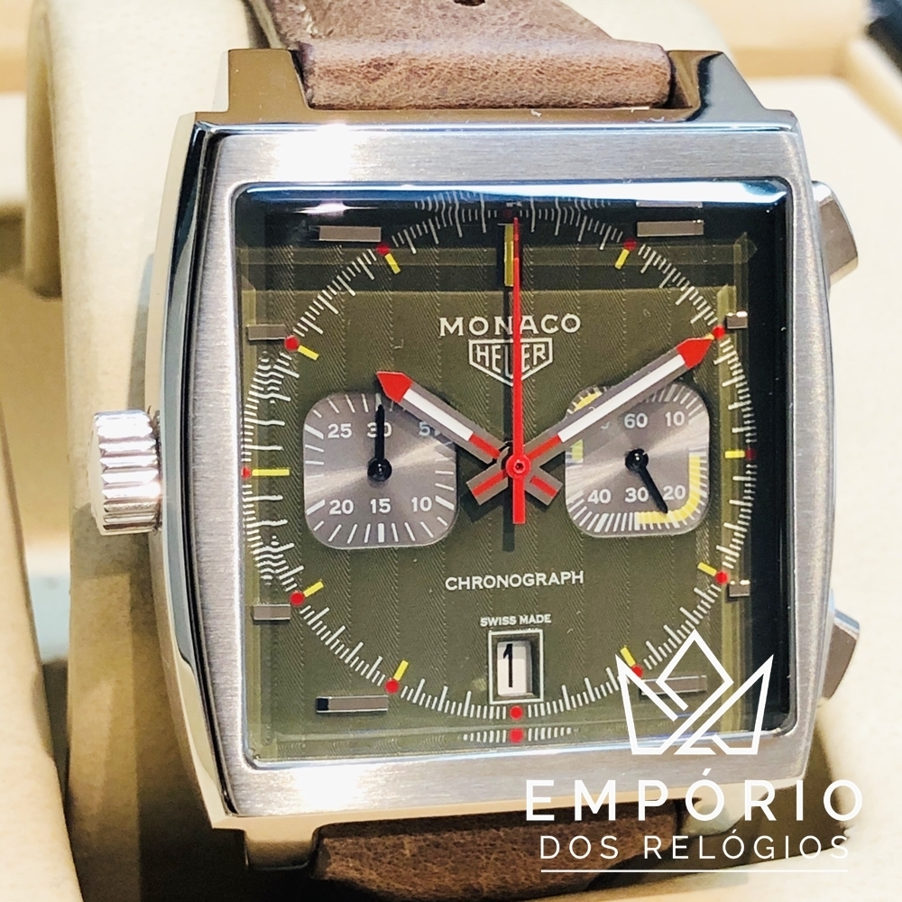 TAG Heuer Monaco Calibre 11 Verde R plicas de Rel gios Premium AAA