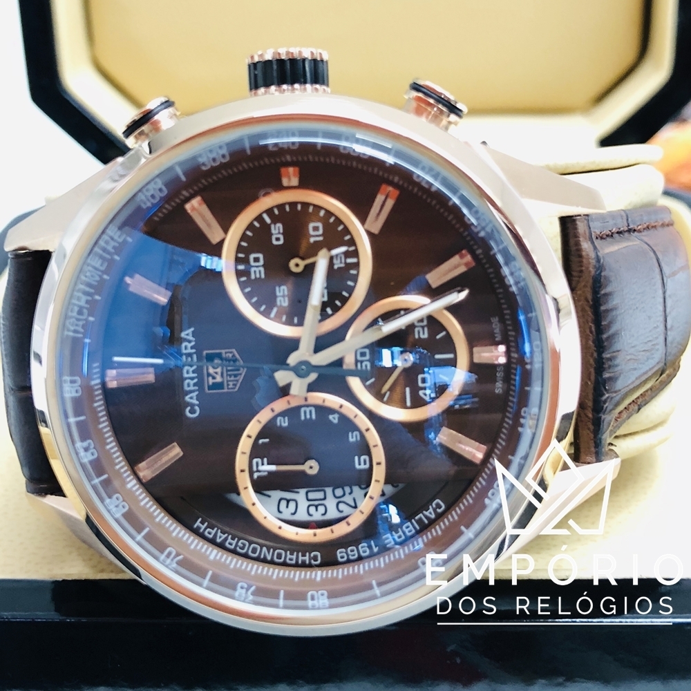 TAG Heuer Carrera Calibre 1969 Rose Gold R plicas de Rel gios