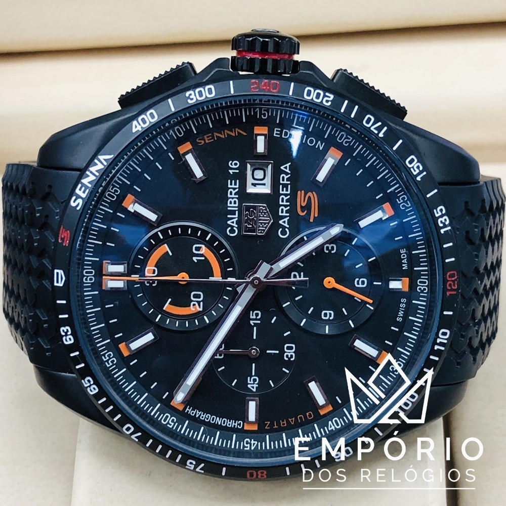 TAG Heuer Senna Carrera Calibre 16 Laranja R plicas de Rel gios