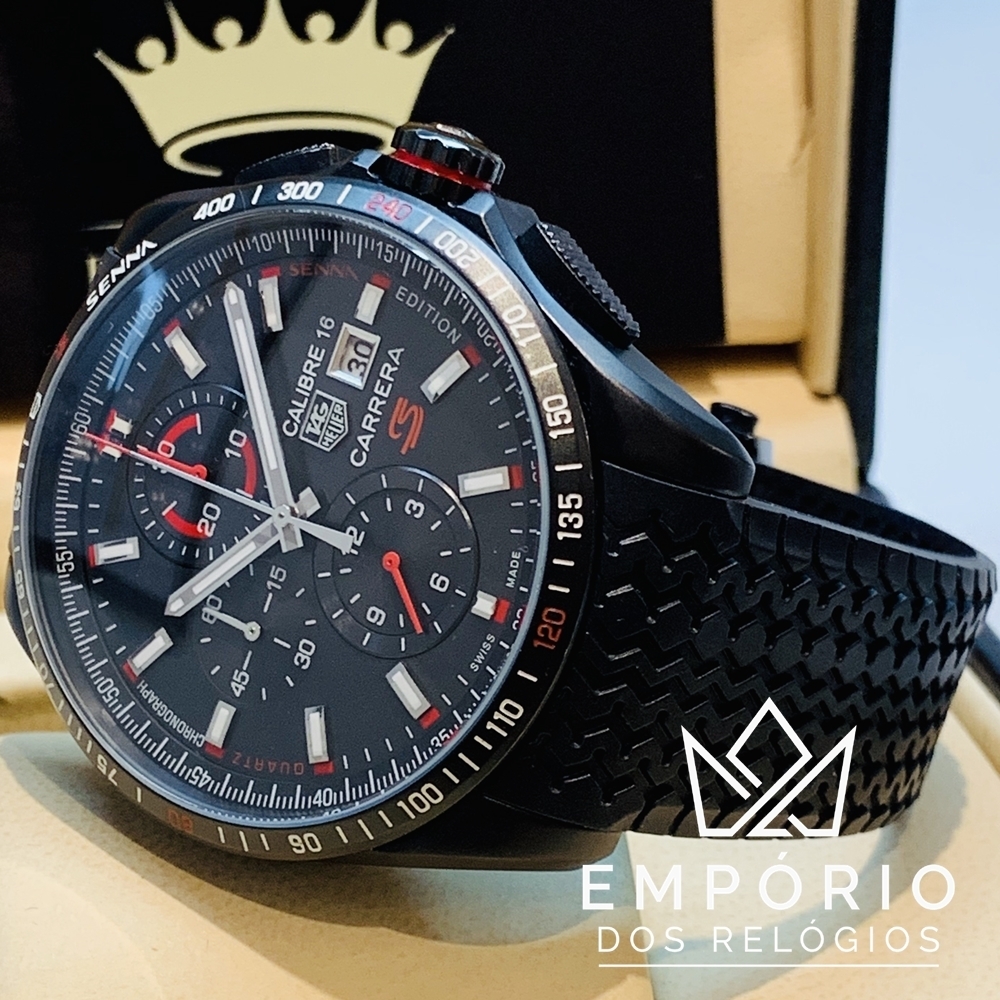 TAG Heuer Senna Carrera Calibre 16 Vermelho R plicas de Rel gios