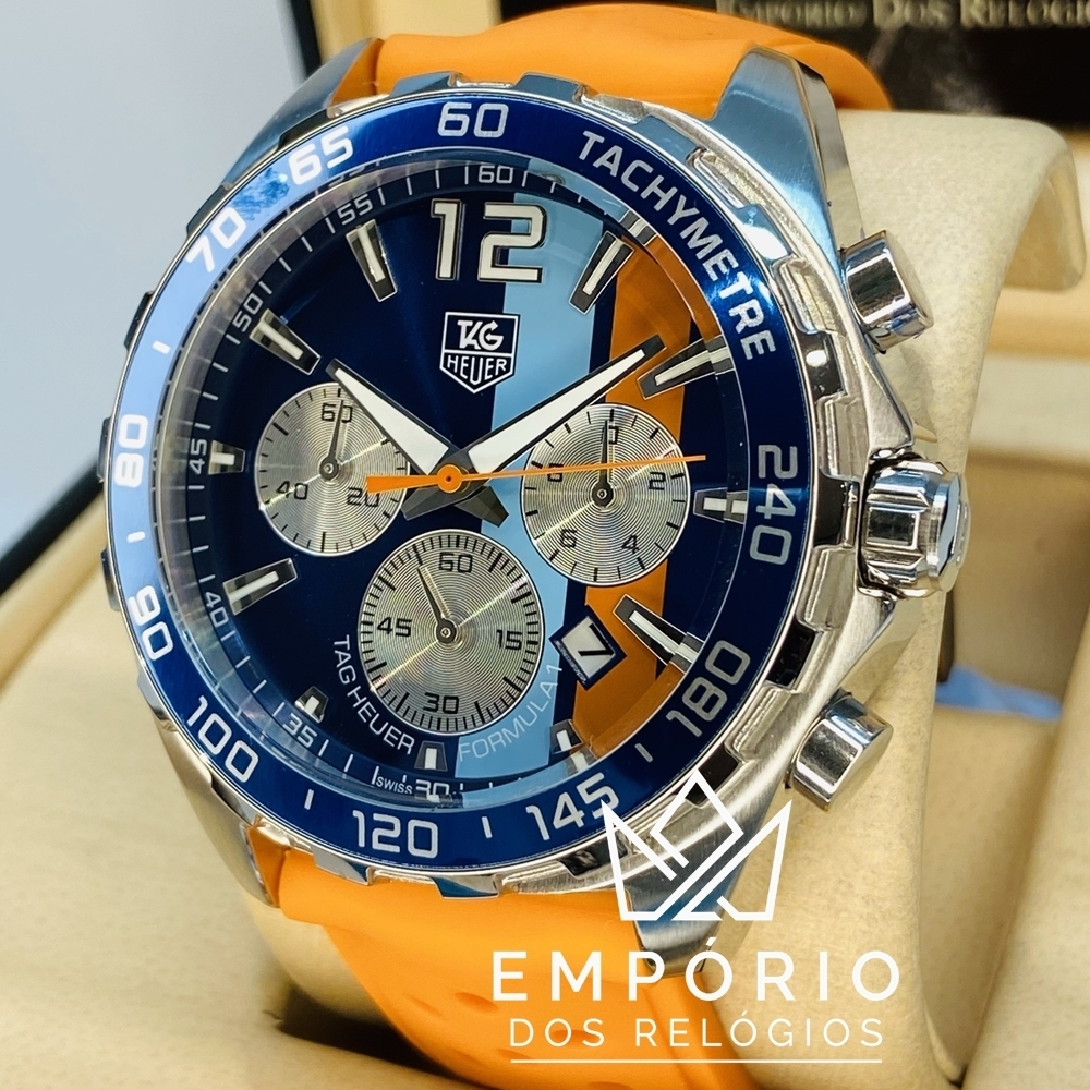 TAG Heuer Formula 1 Gulf Laranja R plicas de Rel gios Premium AAA