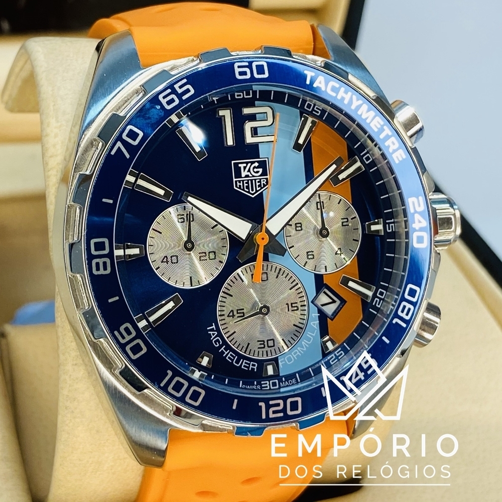 TAG Heuer Formula 1 Gulf Laranja R plicas de Rel gios Premium AAA