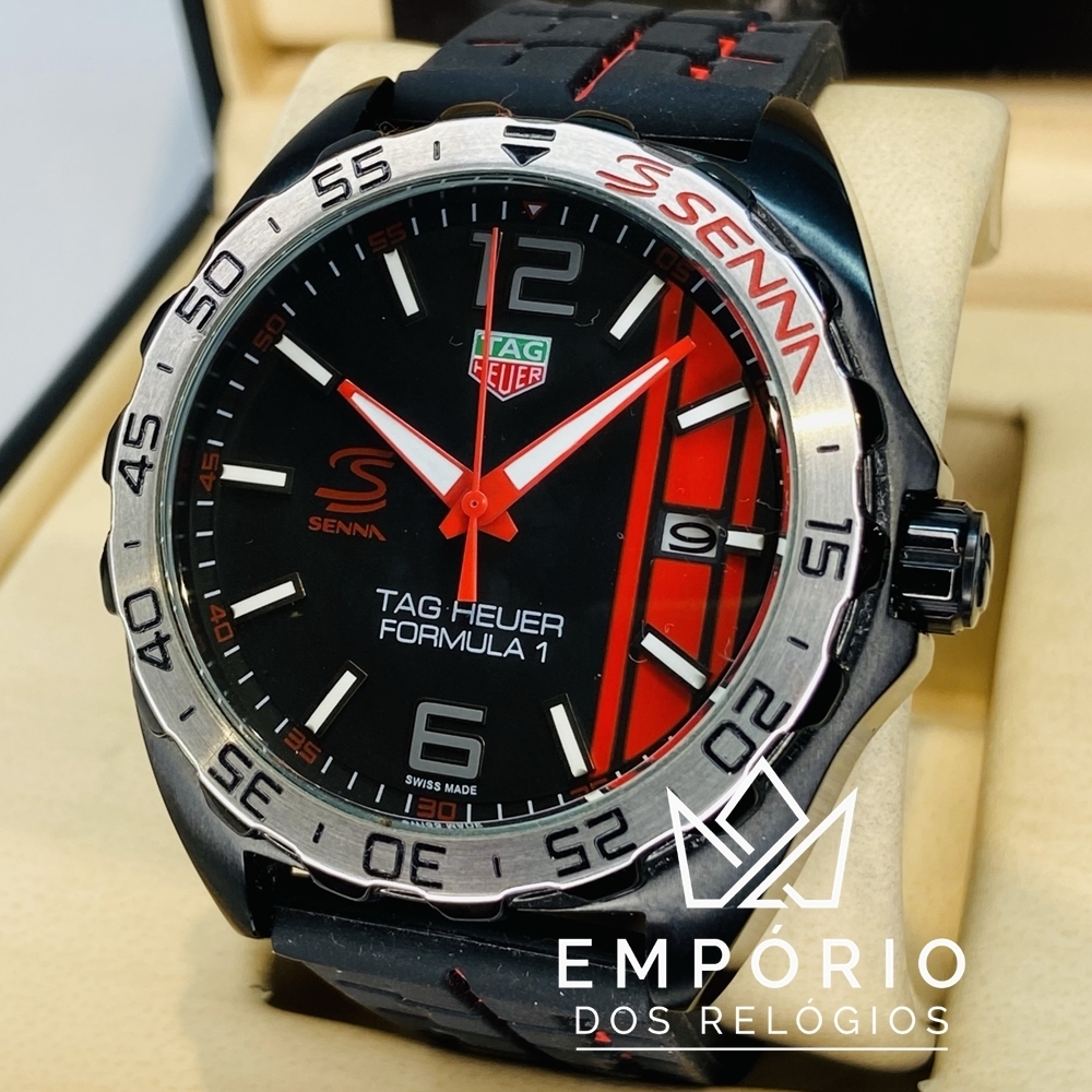 TAG Heuer Senna Formula 1 Edi o Especial Preto R plicas de