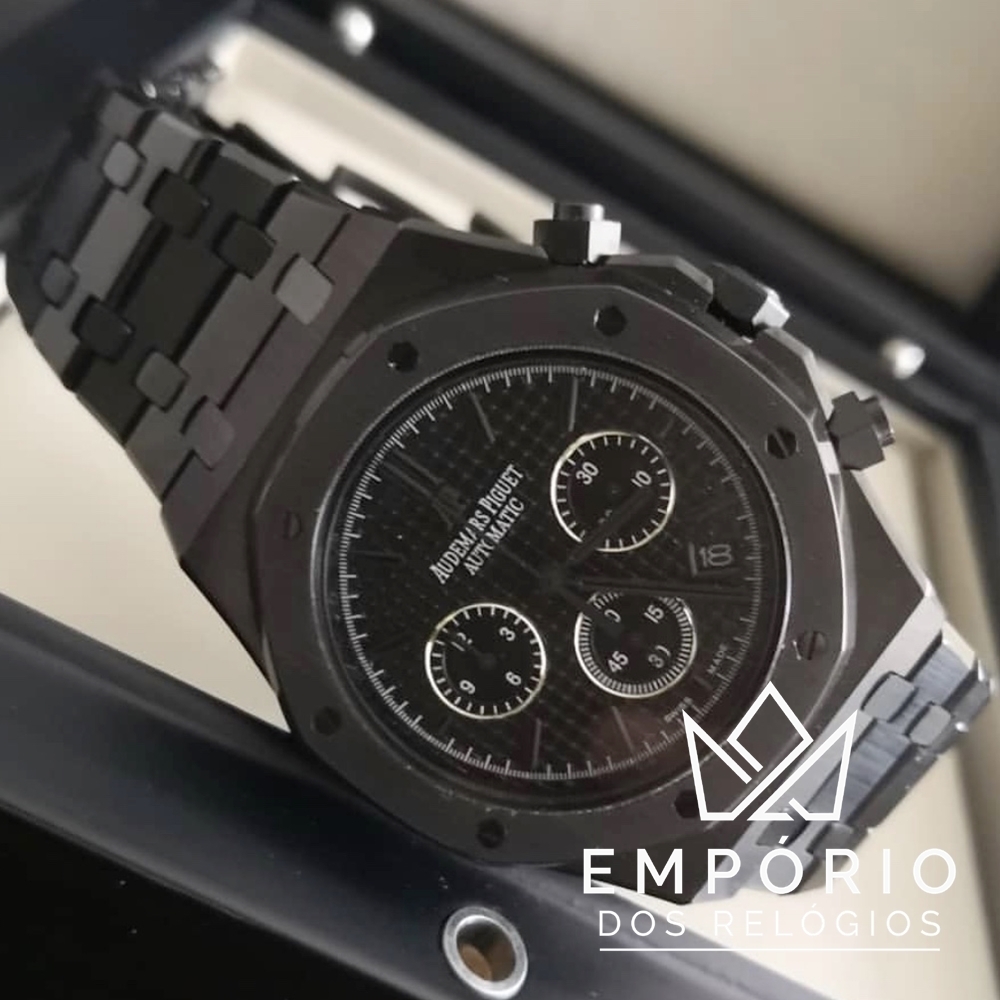 Audemars Piguet Royal Oak Chronograph Preto R plicas de Rel gios