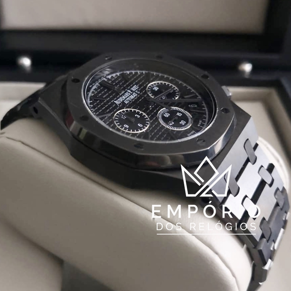 Audemars Piguet Royal Oak Chronograph Preto R plicas de Rel gios