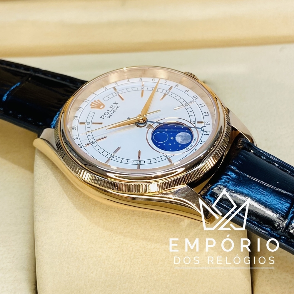 Rolex Cellini Moonphase Rose Gold R plicas de Rel gios Premium AAA