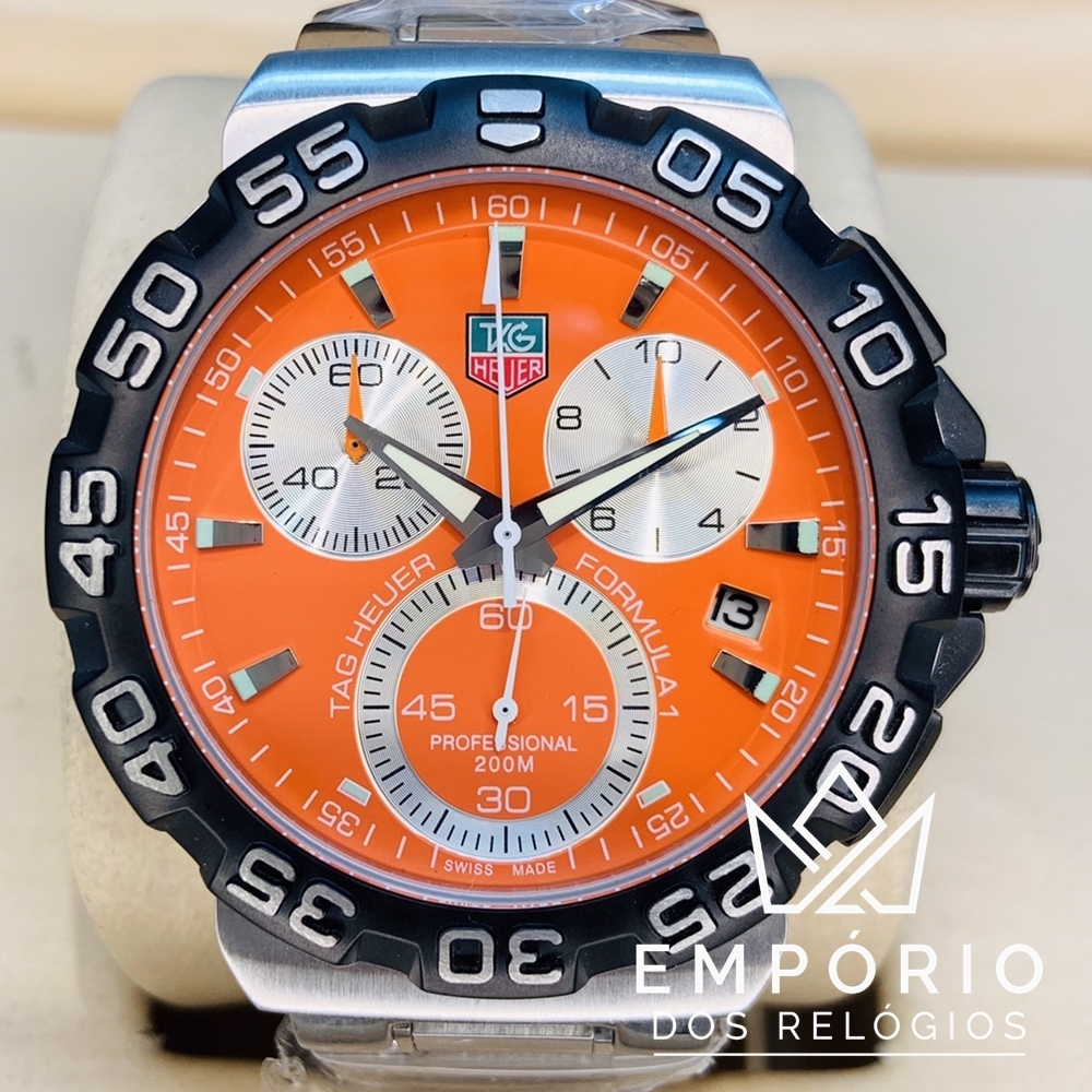 TAG Heuer Formula 1 Cron grafo Laranja R plicas de Rel gios