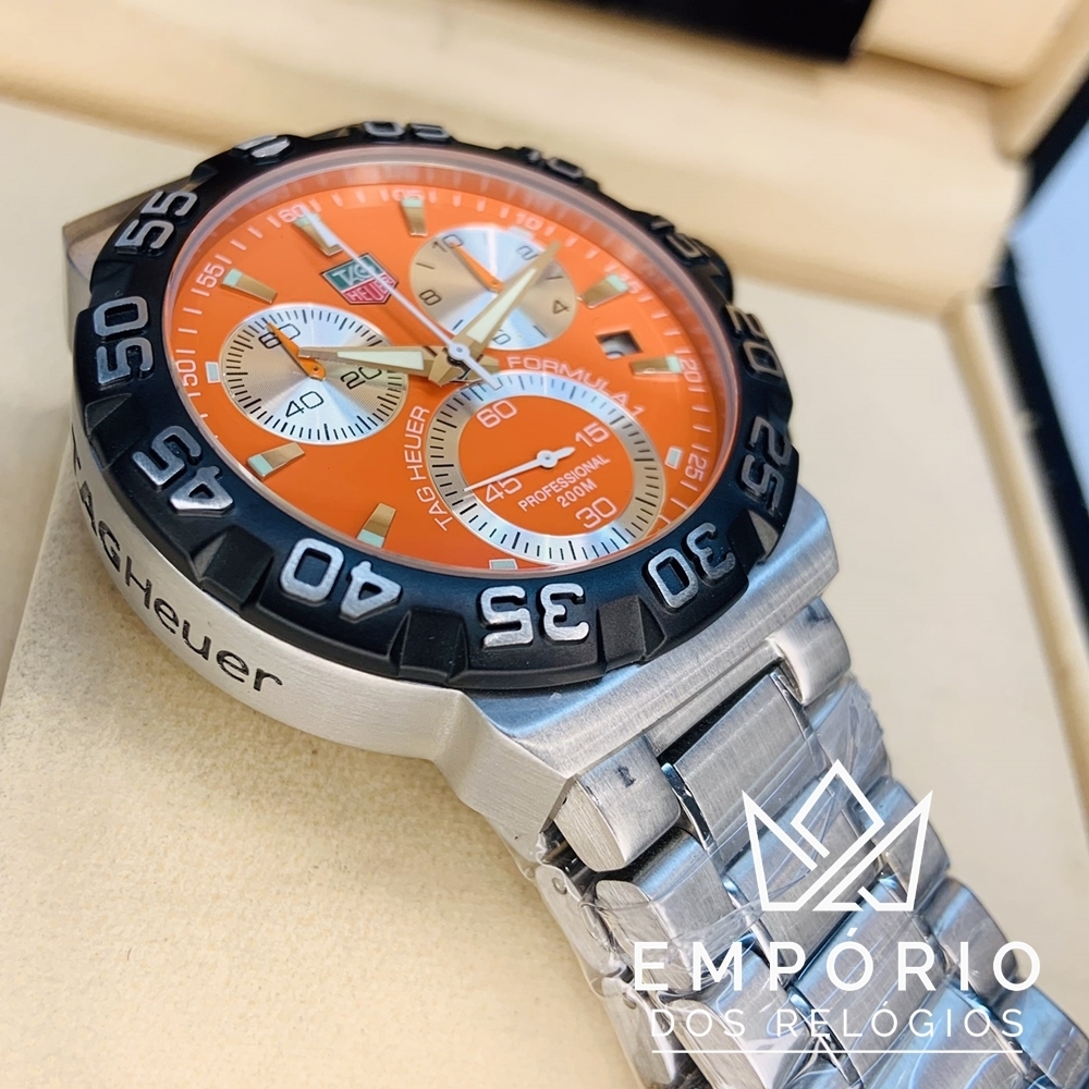 TAG Heuer Formula 1 Cron grafo Laranja R plicas de Rel gios