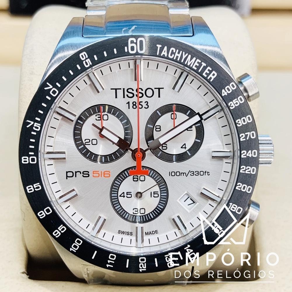 Tissot PRS 516 Chronograph Prata R plicas de Rel gios Premium AAA