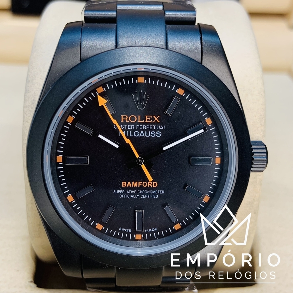 Rolex milgauss deals bamford black