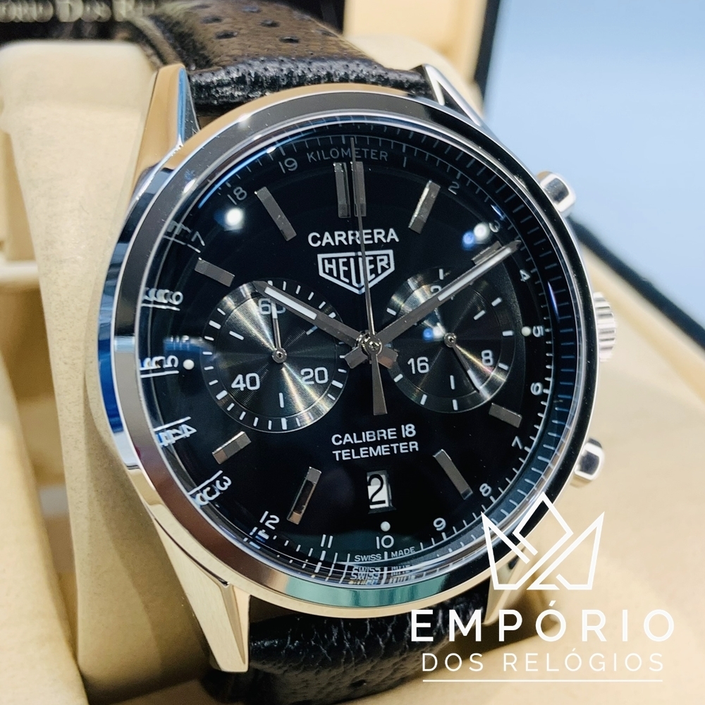 TAG Heuer Carrera Calibre 18 Preto R plicas de Rel gios Premium AAA