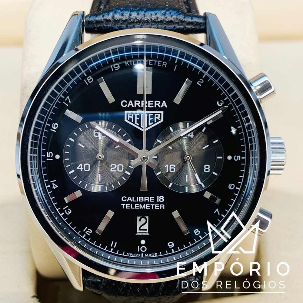 TAG Heuer Carrera Calibre 18 Preto R plicas de Rel gios Premium AAA