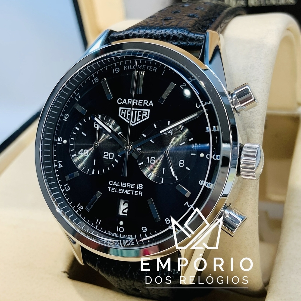 TAG Heuer Carrera Calibre 18 Preto R plicas de Rel gios Premium AAA