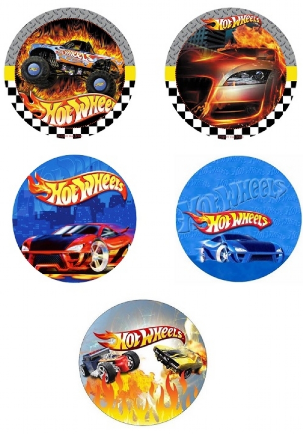 Hotwheels Carros Topo De Bolo Personalizado Pronto P/ Usa