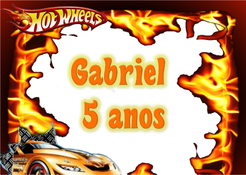 Topo de bolo - Hot Wheels